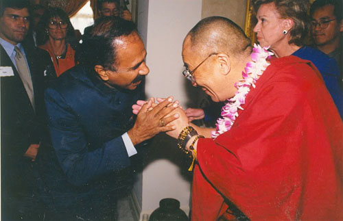 Professor Sasi with H.H. the Dalai Lama